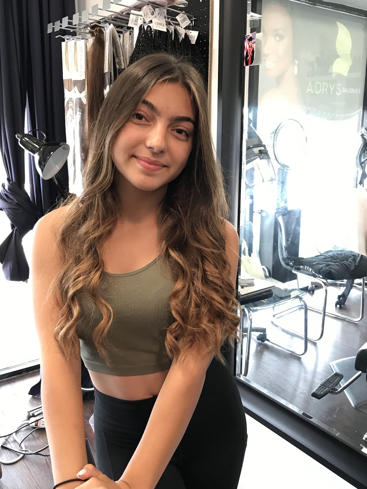 A guest styled inside Adry's Salon & Spa in Davie